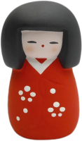 Статуэтка Hatamoto Мини куколка Кокэси MD-01 (красный) - 