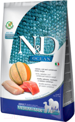 Сухой корм для собак Farmina N&D Ocean Salmon & Codfish & Canta Adult Medium (12кг)