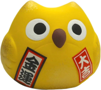 Статуэтка Hatamoto Манэки Сова MS-03 (желтый) - 