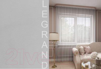 Изображение товара Гардина LEGRAND Грек 500x260 / 58 084 753 с утяжелителем (серый)