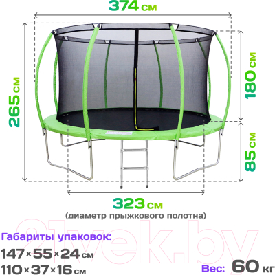 Батут Sundays Champion Grand D374