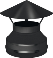 Колпак для дымохода Везувий д.150x250 (черный) - 