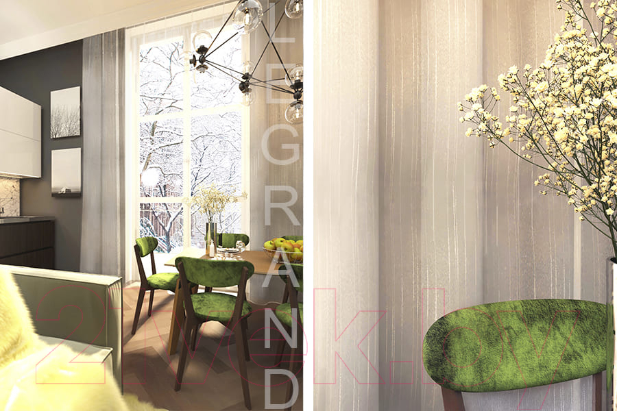 Гардина LEGRAND Мирей 300x260 / 58 086 015 с утяжелителем (белый) — фото 5
