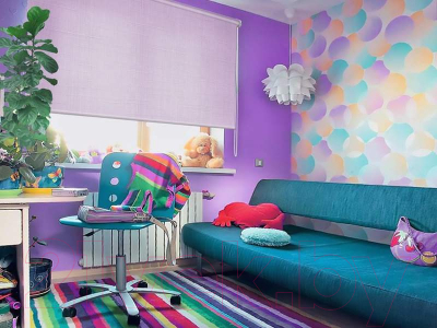 Изображение товара Рулонная штора Jalux Лен 7438 40x160 (фиолетовый)