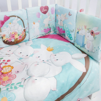

Комплект постельный для малышей Amarobaby, Funny Bunny / AB213017FB/18