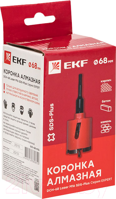 Коронка EKF Expert Dch-68-m16