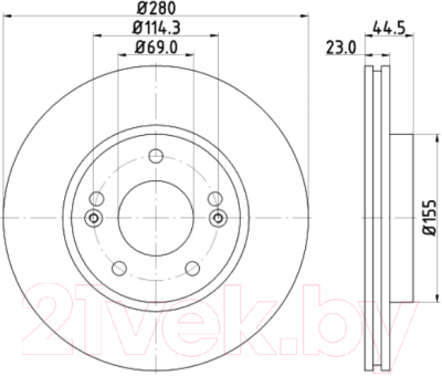 Тормозной диск Nisshinbo ND6028K