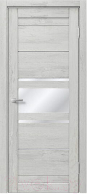 Дверь межкомнатная MDF Techno Dominika Wood Loft 131 80x200 (Travis белый/лакобель белый)