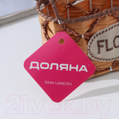 Изображение товара Кашпо Доляна Плетеное Овал / 7086168 (светло-коричневый)