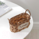 Миниатюра изображения товара Кашпо Доляна Плетеное Овал / 7086168 (светло-коричневый)