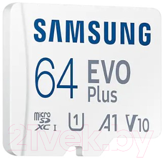 Карта памяти Samsung EVO Plus microSD UHS-I 64GB (MB-MC64KA/RU)