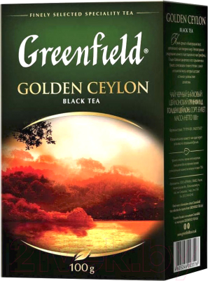 Чай листовой GREENFIELD Golden Ceylon черный (100г)