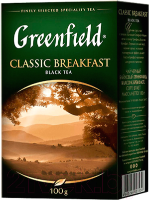 Изображение товара Чай листовой GREENFIELD Classic Breakfast черный (100г)