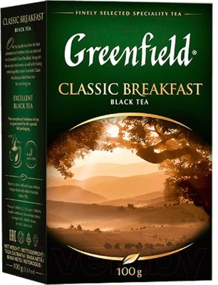 Изображение товара Чай листовой GREENFIELD Classic Breakfast черный (100г)