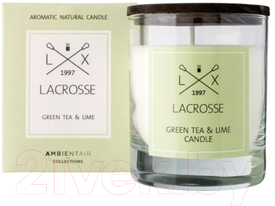 Свеча Ambientair Lacrosse Зеленый чай и лайм / VV040TVLC