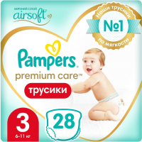 

Подгузники-трусики детские Pampers, Premium Care Pants 3 Midi