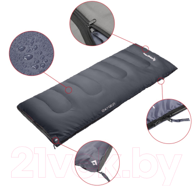 Изображение товара Спальный мешок KingCamp Oxygen +8C / KS3122-BL-L (синий)