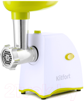 Мясорубка электрическая Kitfort KT-2111-2 (белый/салатовый)