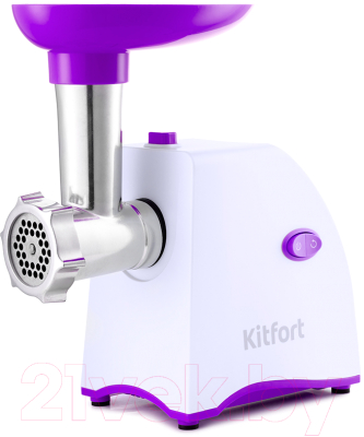 Мясорубка электрическая Kitfort KT-2111-1 (белый/фиолетовый)