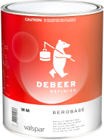 Эмаль автомобильная Debeer BeroBase 500 / 537/1 (1л, красный) - 
