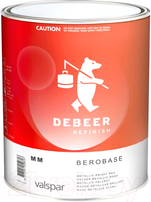 Эмаль автомобильная Debeer BeroBase 500 / 554/1 (1л, перламутр красный)