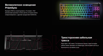 Клавиатура SteelSeries Apex 3 TKL / 64817