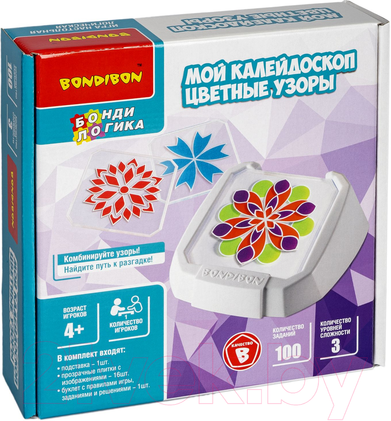 Игра-головоломка Bondibon Мой калейдоскоп. Цветные узоры / ВВ5080