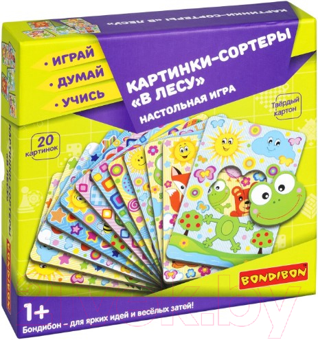 Развивающая игра Bondibon Картинки-сортеры. В лесу 3 в 1 / ВВ5179