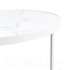 Миниатюра изображения товара Журнальный столик Slayn Баден (белый/белый мрамор)