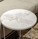 Миниатюра изображения товара Журнальный столик Slayn Баден (белый/белый мрамор)