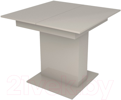 Обеденный стол Slayn Turin квадратный (бежевый глянец)