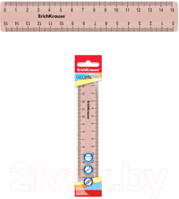 Изображение товара Линейка Erich Krause Powder / 55448 (розовый)