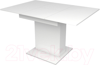 Обеденный стол Slayn Turin квадратный (белый глянец)