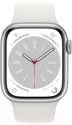 Умные часы Apple Watch Series 8 GPS 45mm / MP6Q3 (серебристый, ремешок M/L)