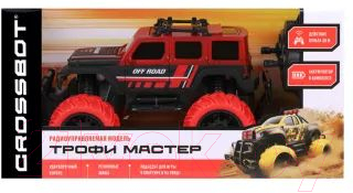Радиоуправляемая игрушка Crossbot Джип Трофи Герой / 870595 (черный/красный)
