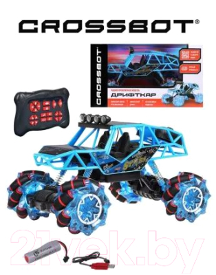 Радиоуправляемая игрушка Crossbot Краулер Дрифткар / 870640 (голубой)