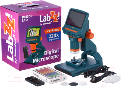 Микроскоп цифровой Levenhuk LabZZ DM200 LCD / 76827