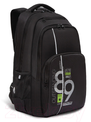 Рюкзак Grizzly RU-230-6 (черный/салатовый)