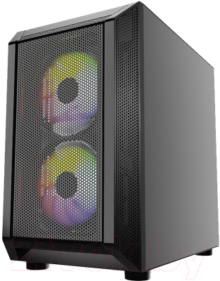 Powercase Mistral Micro H3B Mesh LED / CMIMH3B-L3 (черный) Корпус для ...