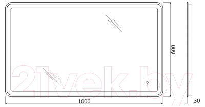 Зеркало BelBagno SPC-MAR-1000-600-LED-TCH-WARM