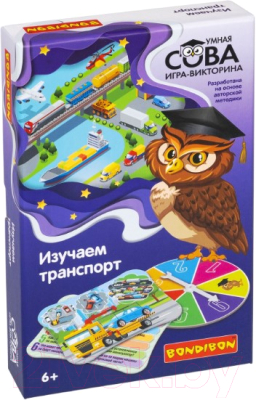 Настольная игра Bondibon Умная сова. Изучаем транспорт / ВВ5200