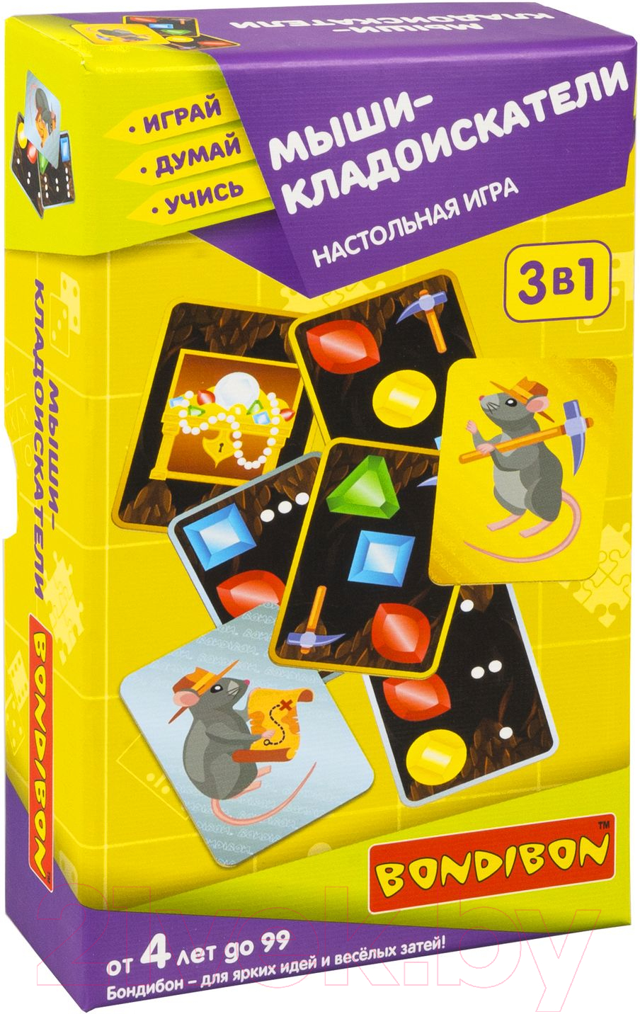 Настольная игра Bondibon Мыши-кладоискатели 3 в 1 / ВВ5214