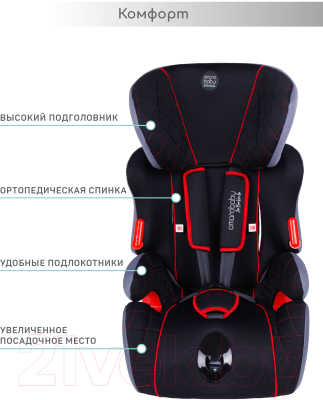 Автокресло Amarobaby Big Trip / AB212006BTChK/09 (черный/красный)