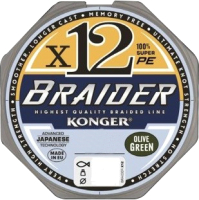 Леска плетеная Konger Braider X12 Olive Green 0.18мм 150м / 250144018 - 