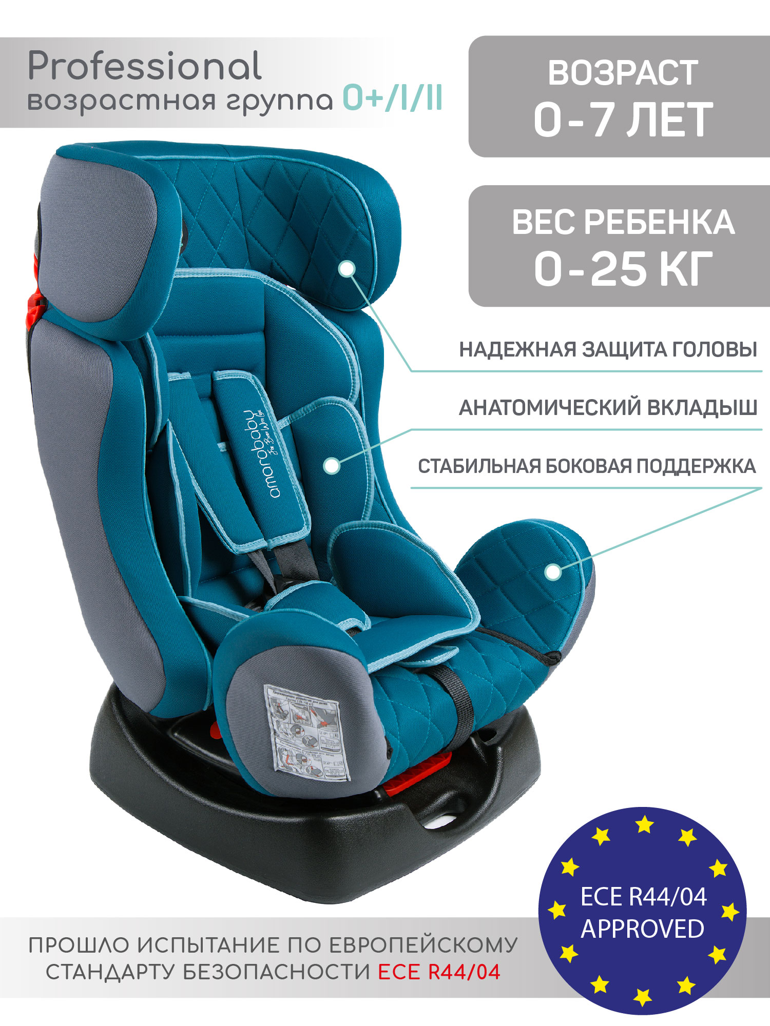 Автокресло Amarobaby Professional / AB212005PBi/18