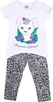 Комплект детской одежды Amarobaby Leopard / AB-OD21-KIDS-Leo11/11-122 (серый, р.122) - 