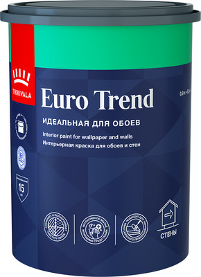 Краска Tikkivala Euro Trend A (900мл, матовый) - 