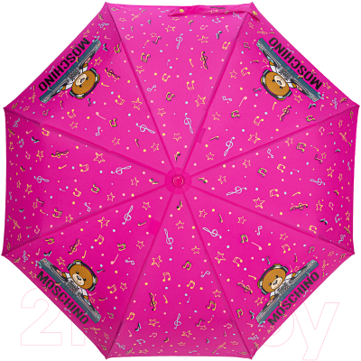 Зонт складной Moschino 8069-OCJ DJ Bear Bordeaux Fuxia