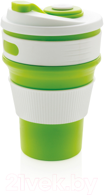 Изображение товара Термокружка Xindao P432.607 (складная, зеленый/белый)