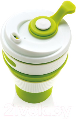 Изображение товара Термокружка Xindao P432.607 (складная, зеленый/белый)